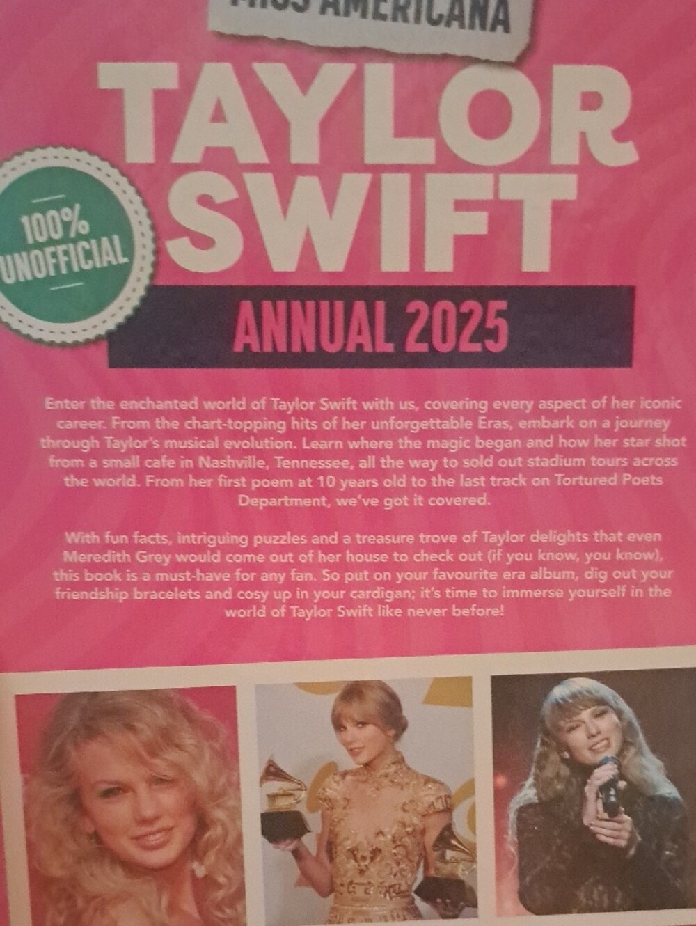 Taylor Swift Miss Americana Annual 2025 | Hardcover | NEW | 100% Unofficial - Picture 12 of 12